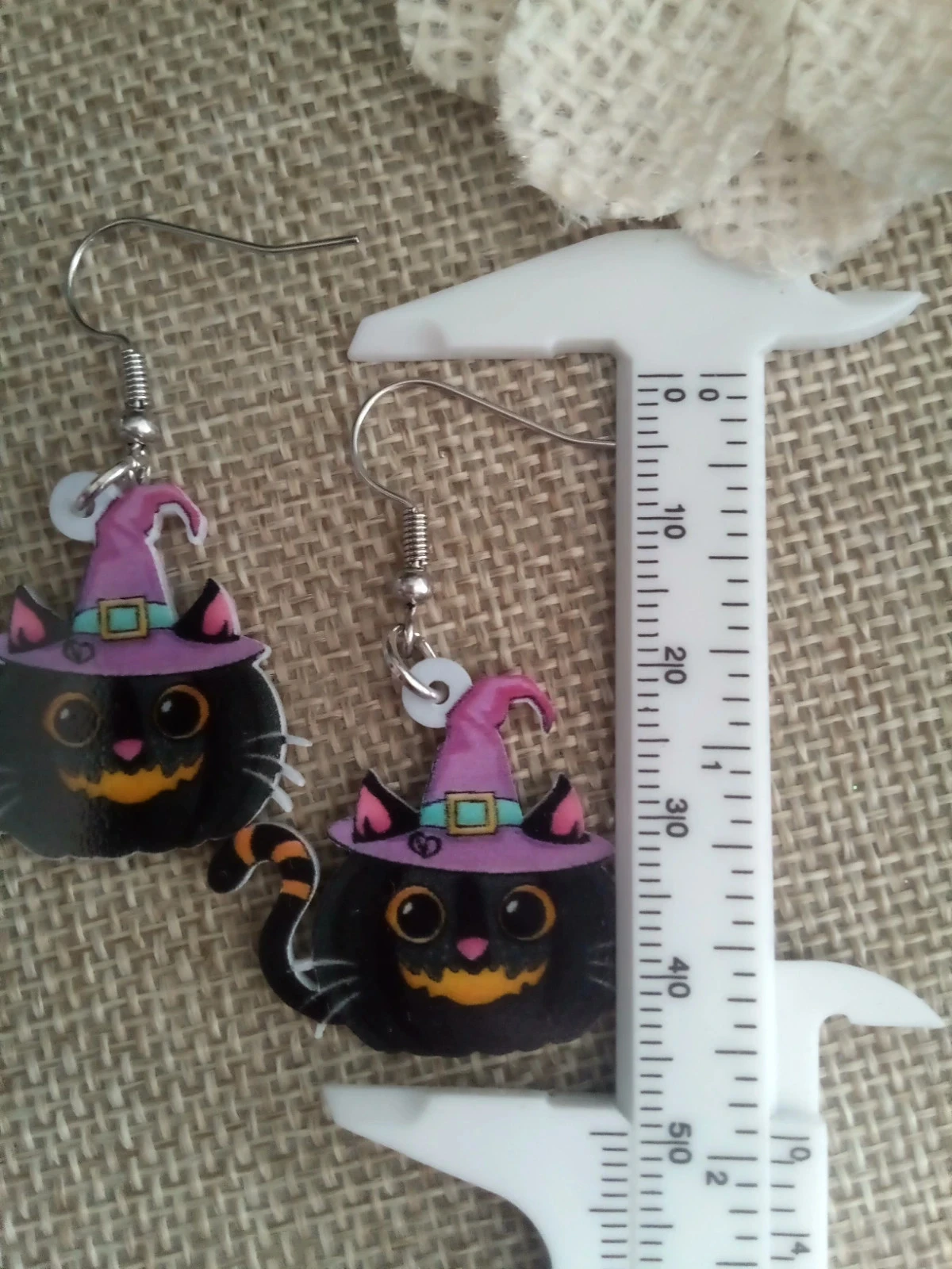 Boucles d'oreilles chats d'halloween – photo 2